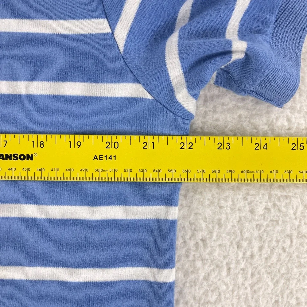 Polo Ralph Lauren Blue White Stripe Polo Shirt Mens Short Sleeve Size‎ Large